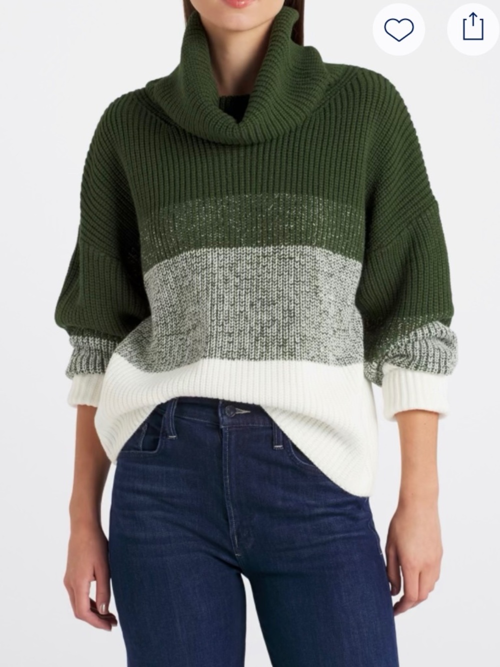 Stitches & Stripes Gwen Colorblock Cowl Neck Sweater XL